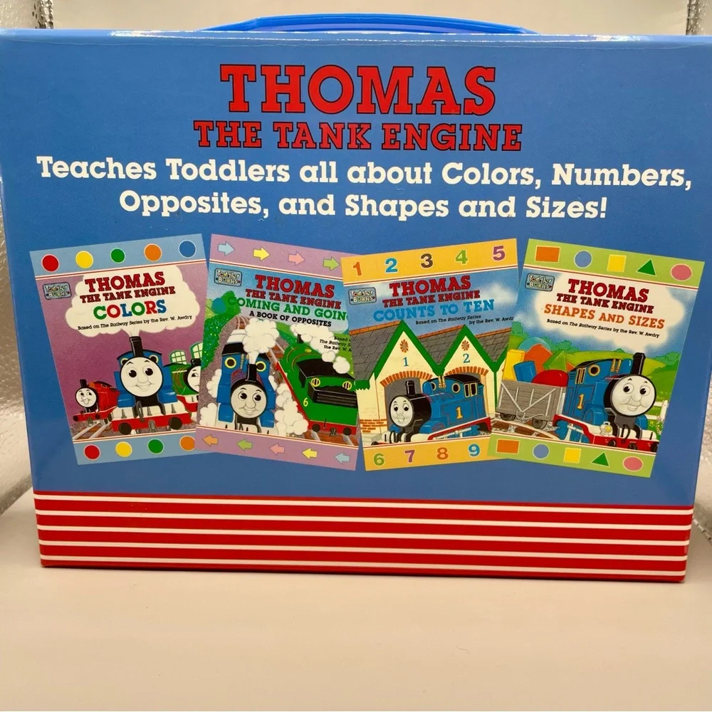 Vintage Thomas the train take along box of 4 board books for your toddler.